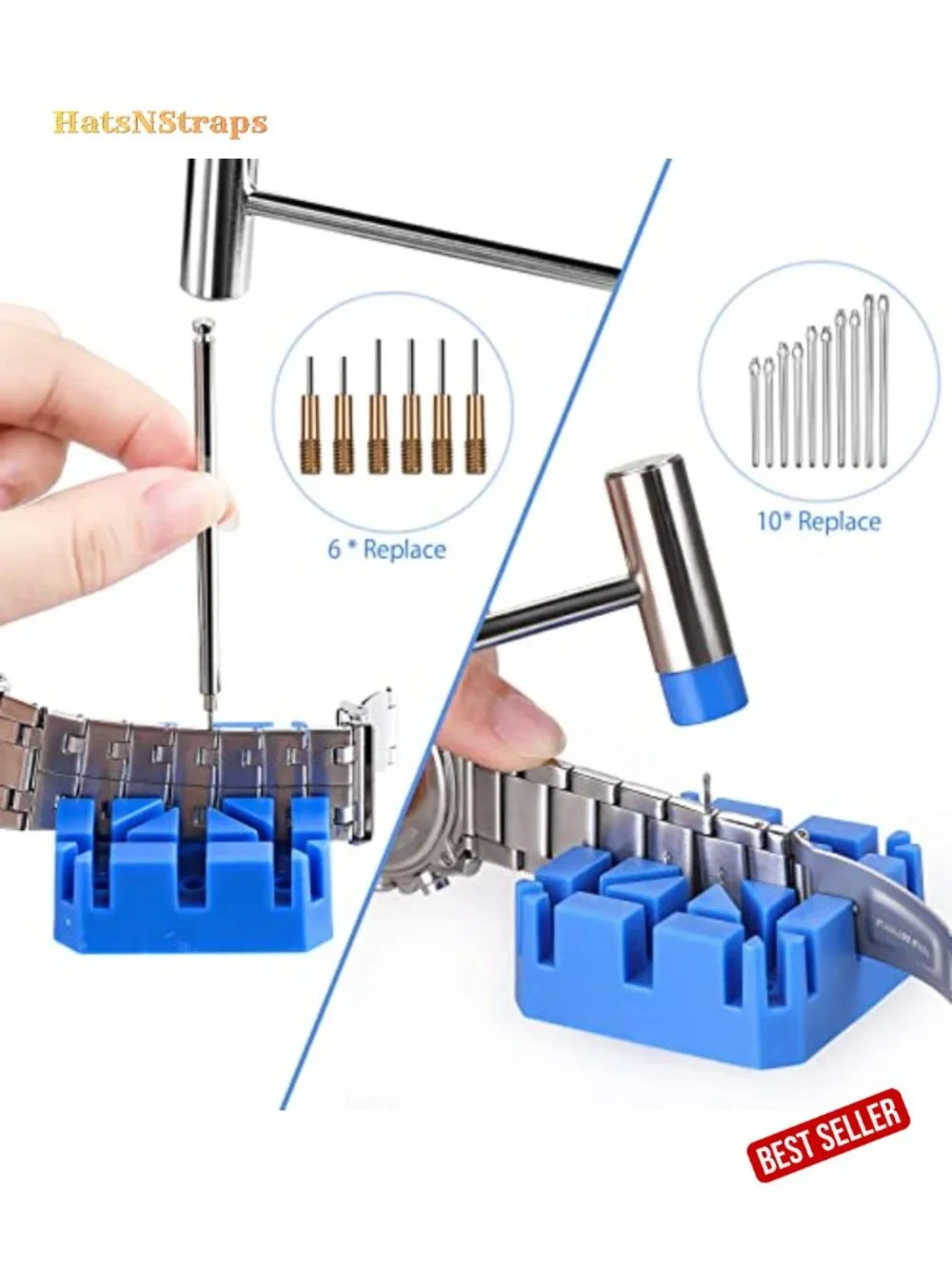 Watch Link Removal Tool Kit for Strap Repair and Resizing with 21 Pieces